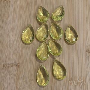 Vintage Large Yellow Teardrop Gemstones